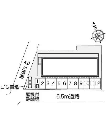 ★手数料０円★四日市市東新町 月極駐車場